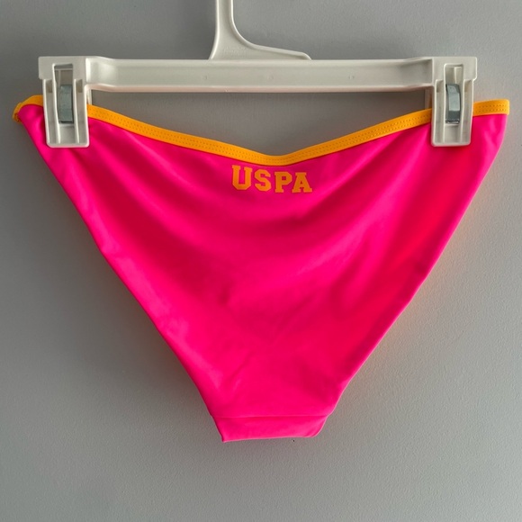 💖(2 for $15)💖 U.S. POLO ASSN. Pink & Orange Bikini Bottom - Picture 3 of 4